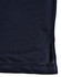 A navy blue men's bamboo charcoal polo shirt, featuring a hem with side slits and a logo.