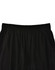 Black bamboo charcoal sports shorts featuring an elastic waistband and side pockets. Includes a logo.