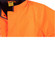 An orange Hi-Vis long line safety jacket featuring 3M reflective tapes and a collar, with a branded tag visible.