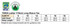 A size chart for a Ladies' V-Neck Long Sleeve Tee, featuring measurements for slim fit in various sizes.