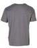 A grey short-sleeved work t-shirt featuring a branded logo.