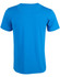 A blue Men's Cooldry Stretch Tee with a smooth fabric and a textured shoulder design. Features a logo on the back.