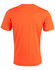 An orange Men's Cooldry Stretch Tee featuring a smooth, short-sleeved design and a logo on the back.