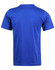 A blue men's cotton semi-fitted t-shirt viewed from the back, featuring a plain design with no visible branding.