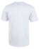 A plain white semi-fitted kid's cotton T-shirt with short sleeves and a logo on the back.