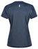 A dark navy ladies' ultra lightweight performance short-sleeve tee with a back detail and a logo.