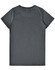 A grey ladies' premium cotton tee, featuring a classic crew neck and short sleeves, displayed from the back.