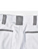 Unisex utility stretch cargo work pants in white with grey accents and pockets, featuring a waistband and belt loops.
