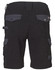 Black work shorts featuring grey accents, side pockets, and a back design. Includes branding on the product.