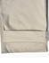 A pair of light khaki Rip-Stop poly/cotton stretch work pants with a cuffed hem. Features a logo.