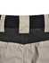 Rip-stop poly/cotton stretch work shorts in a light beige colour, featuring a black waistband and two back pockets.