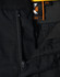 Close-up of black Rip-Stop Poly/Cotton Stretch Work Shorts, featuring zippers and an inner lining detail.