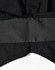 A close-up of black rip-stop poly/cotton stretch work shorts featuring a waistband detail. The shorts have a logo.