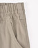 Unisex cotton stretch drill cuffed work pants in light khaki, featuring an elastic waistband and front pockets.