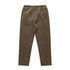 Cord pants in a khaki colour with an elastic waistband and drawstring. Features side pockets and a branding logo.