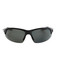 Polarised sunglasses in black with grey lenses, featuring sporty styling and a branded design.