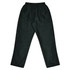 Dark green track pants featuring an elastic waistband and a smooth, lightweight fabric. Includes a logo on the design.
