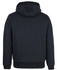 A dark navy hoodie with a sherpa-lined hood, featuring a plain back design and elasticised cuffs and hem.