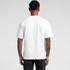 A white Box Tee t-shirt displayed from the back, featuring a logo on the side.