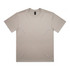 A beige Box Tee with a classic crew neck design, featuring a logo on the label.