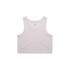 A light purple crop singlet featuring a simple design and a label inside. It has a logo on the tag.