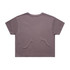 A cropped t-shirt in a muted mauve colour, featuring a simple design with no visible text or graphics.