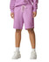 Lightweight sweatshorts in a vibrant lilac colour, featuring an elastic waistband and drawstring.
