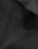 A close-up of black mesh fabric with a textured pattern, showcasing its breathable design and material quality.
