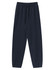 Navy unisex sweatpants with an elastic waist and drawstring, featuring side pockets and a subtle logo.