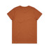 A t-shirt in a warm orange colour, featuring a plain design with a crew neck and short sleeves.