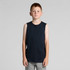 A youth sleeveless tank in navy blue, featuring a minimalistic design and a brand logo.