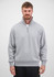 A grey men's 1/4 zip jumper featuring a high collar and long sleeves, designed for everyday wear.