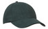 A dark green cap with a rounded brim and a smooth fabric finish. The cap features a logo on the front.