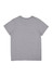 A short sleeve women's t-shirt in grey, featuring a simple design and a logo on the back.