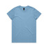 A light blue T-shirt with a crew neck and a small logo on the label.