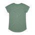 A green T-shirt with short sleeves and a rounded hem. The back is plain with no visible logos or designs.