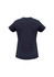 A dark navy women's short sleeve tee with a classic crew neck and a plain back, featuring a logo.