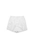 White boxers with an elastic waistband, featuring a simple design and no additional branding.