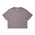 A heavy faded cropped tee in a soft mauve colour, featuring a simple design and a classic crew neck.