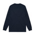 A dark navy long-sleeve T-shirt with a plain back and cuffed sleeves.