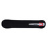 A sleek red pen with a silver clip, presented on a black suede-like case.
