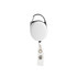 A Premium Retractable ID Badge Holder with a white circular casing and a clear badge clip.