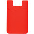 A red phone wallet with a textured design and a cut-out section at the top for easy access.