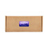 A brown cardboard box featuring a purple and blue logo with a skyline design. The box is closed and unmarked.