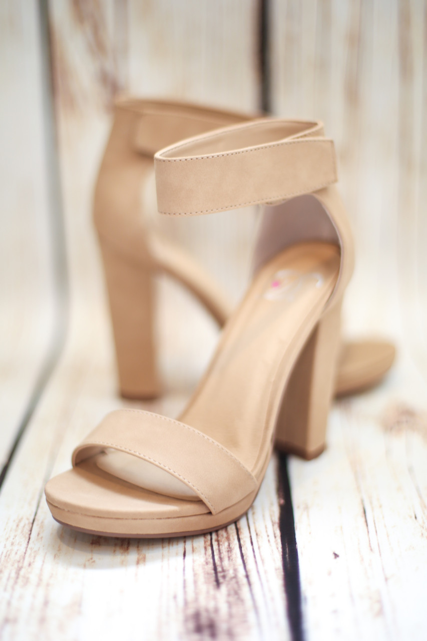 nude platform heels