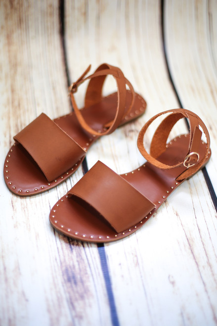 tan strappy sandals