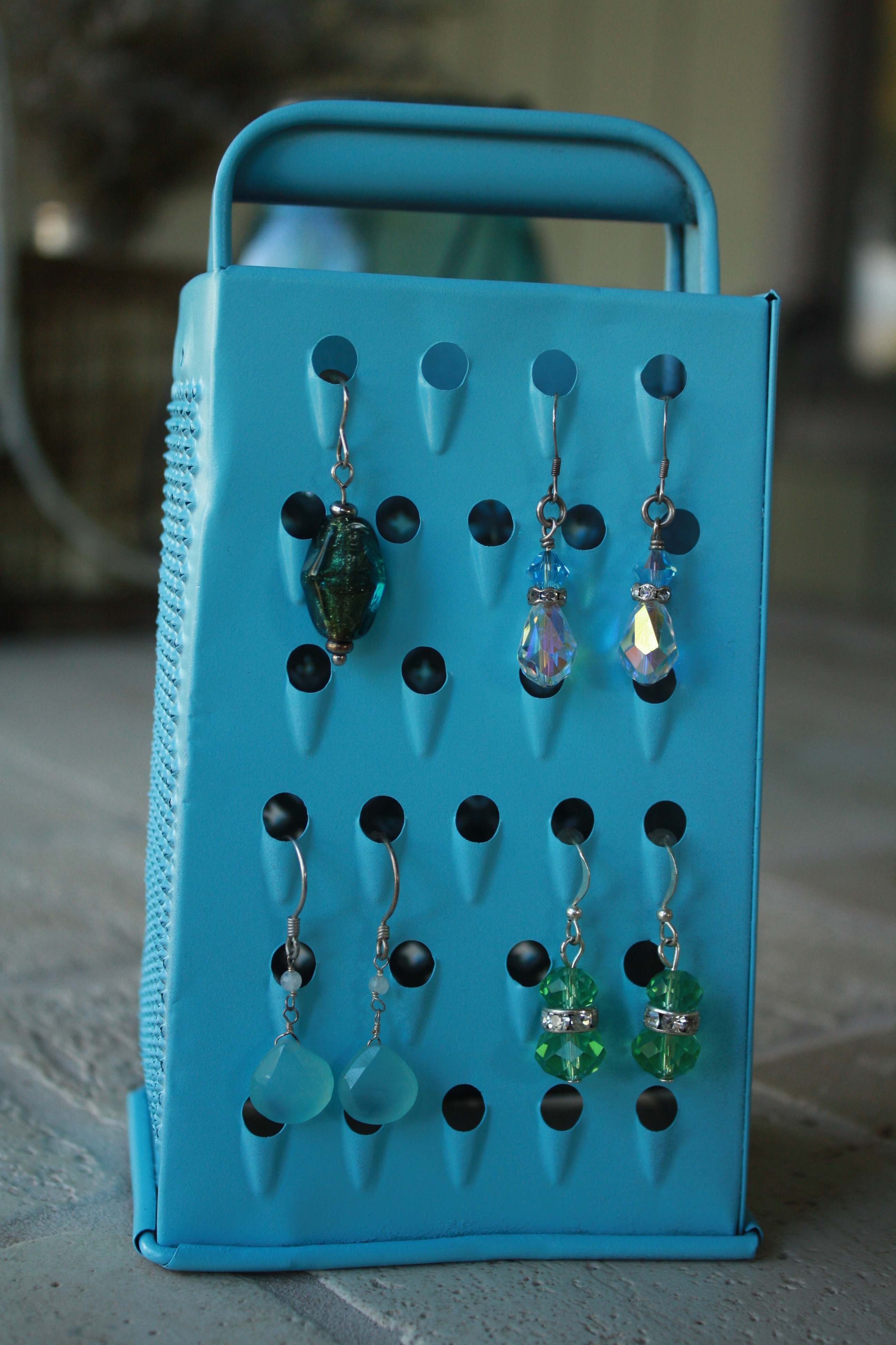 DIY Cheese Grater Earring Rack Anika Burke