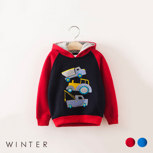 Winter Layered Trucks Hoodie Sweater