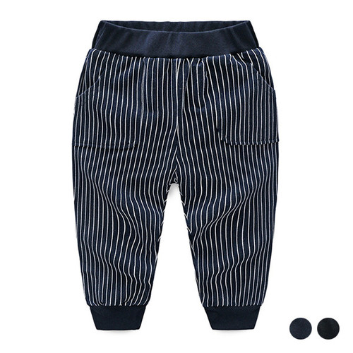 Contrast Band Stripe Long Pants