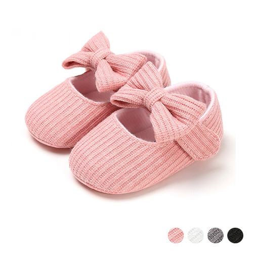 Soft Baby Girl Bow Shoes